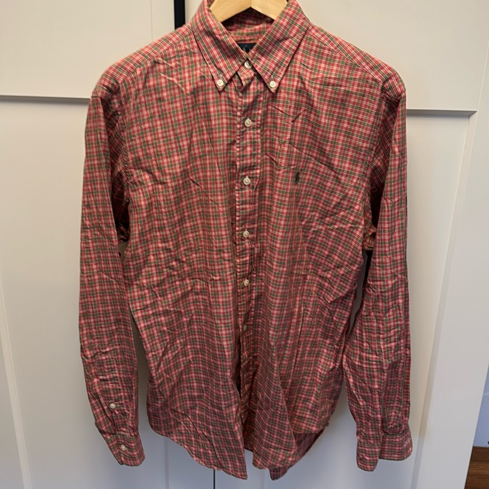 Ralph Lauren spring plaid button up size medium